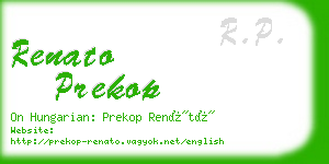 renato prekop business card